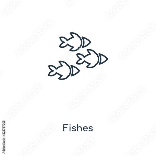 fishes icon vector