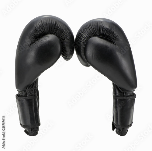 black boxing gloves isolated on white background. sportswear © warloka79