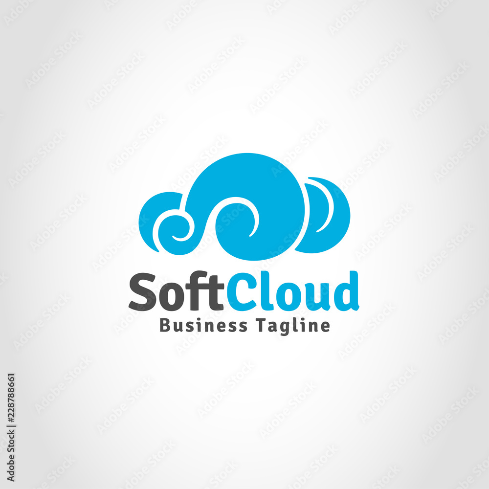 Soft Cloud is an online storage data logo Soft Cloud is an online storage data logo
