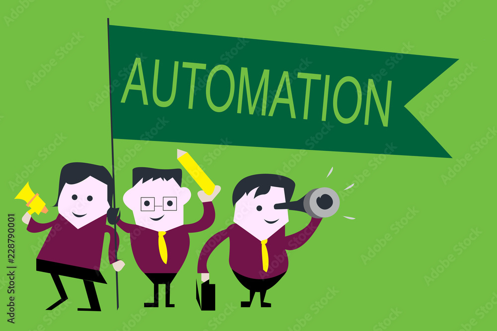 Handwriting text Automation. Concept meaning Technology created to control monitor production and delivery. Handwriting text Automation. Concept meaning Technology created to control monitor production and delivery.