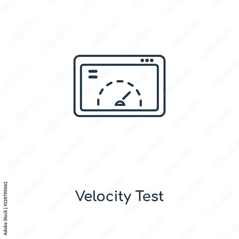 velocity test icon vector