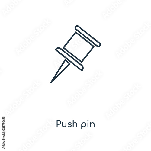 push pin icon vector