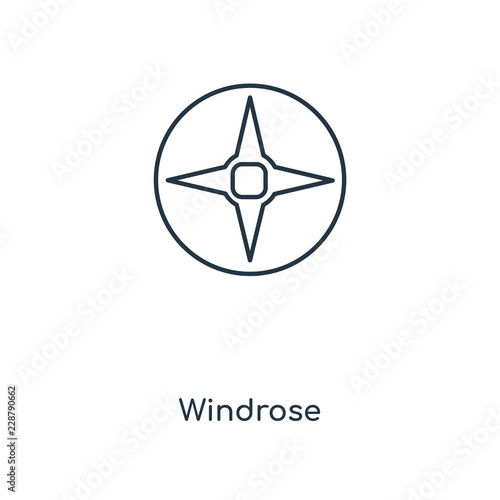 windrose icon vector