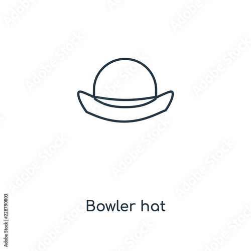 bowler hat icon vector