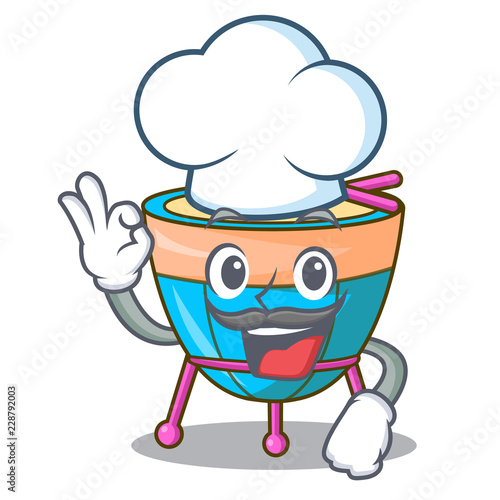 Chef cartoon timpani in the orchestra group