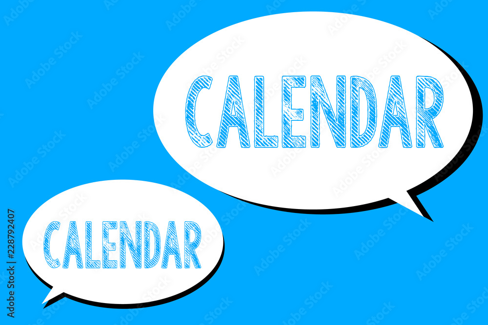 Word writing text Calendar. Business concept for Pages showing days weeks months of particular year Reminder. Word writing text Calendar. Business concept for Pages showing days weeks months of particular year Reminder.