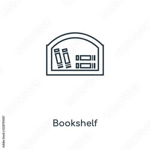 bookshelf icon vector