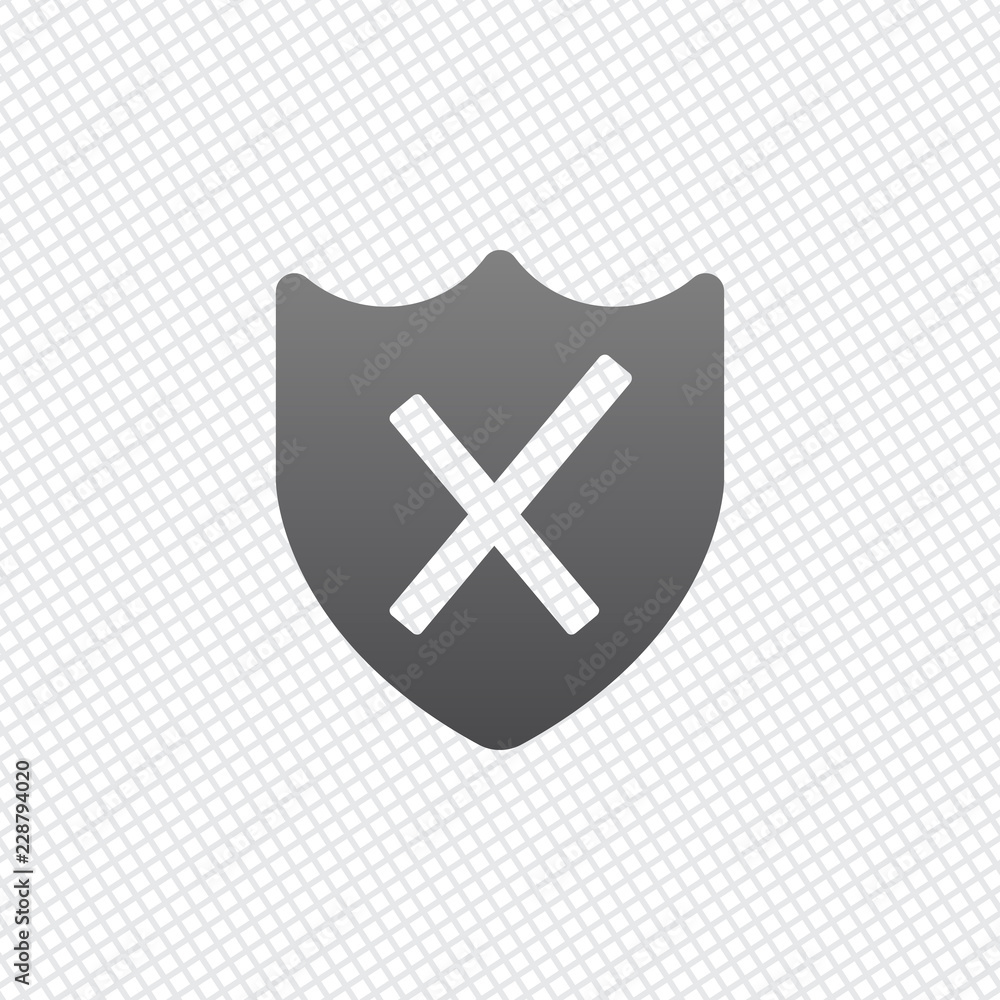 Obraz premium protection broken. simple icon. On grid background