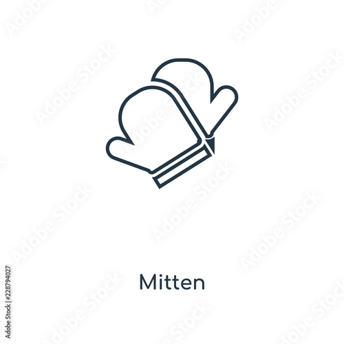 mitten icon vector