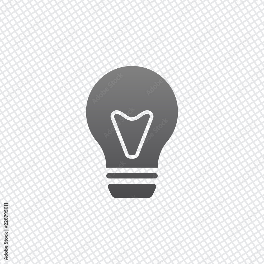bulb, simple icon. On grid background bulb, simple icon. On grid background