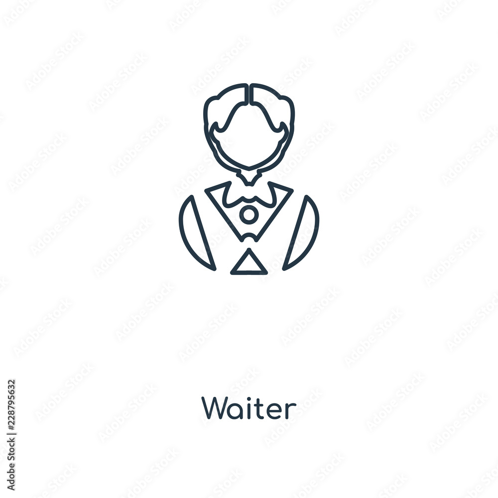 waiter icon vector