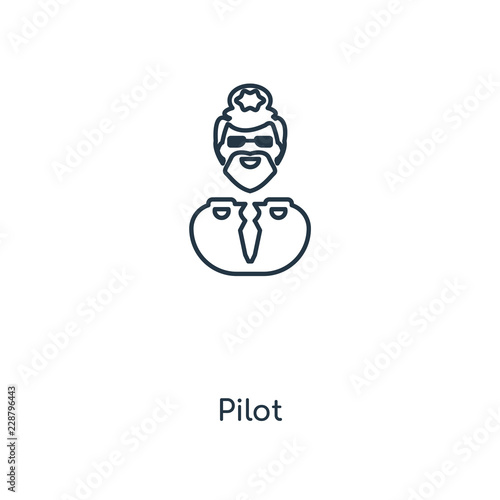 pilot icon vector