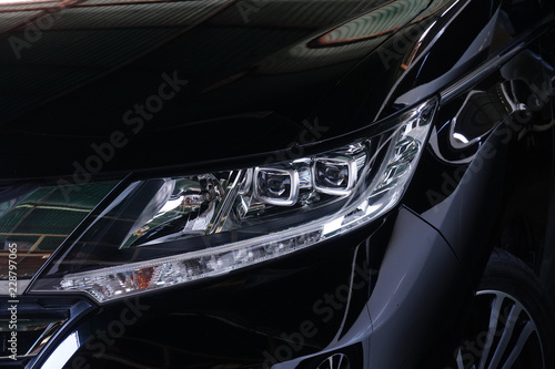 car headlight ,Modern and luxury car headlights. Exterior detail.