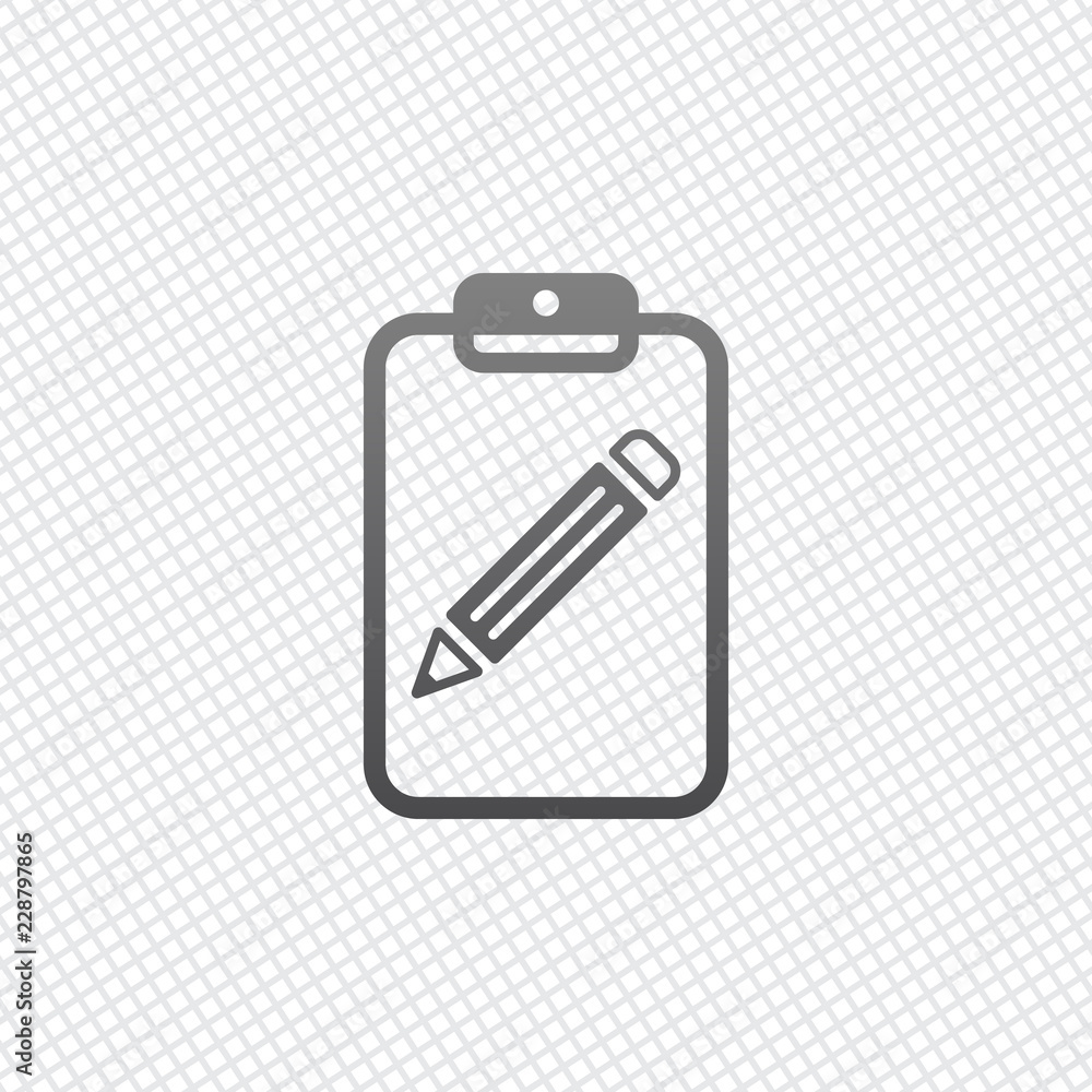 tablet, paper and pencil. On grid background tablet, paper and pencil. On grid background