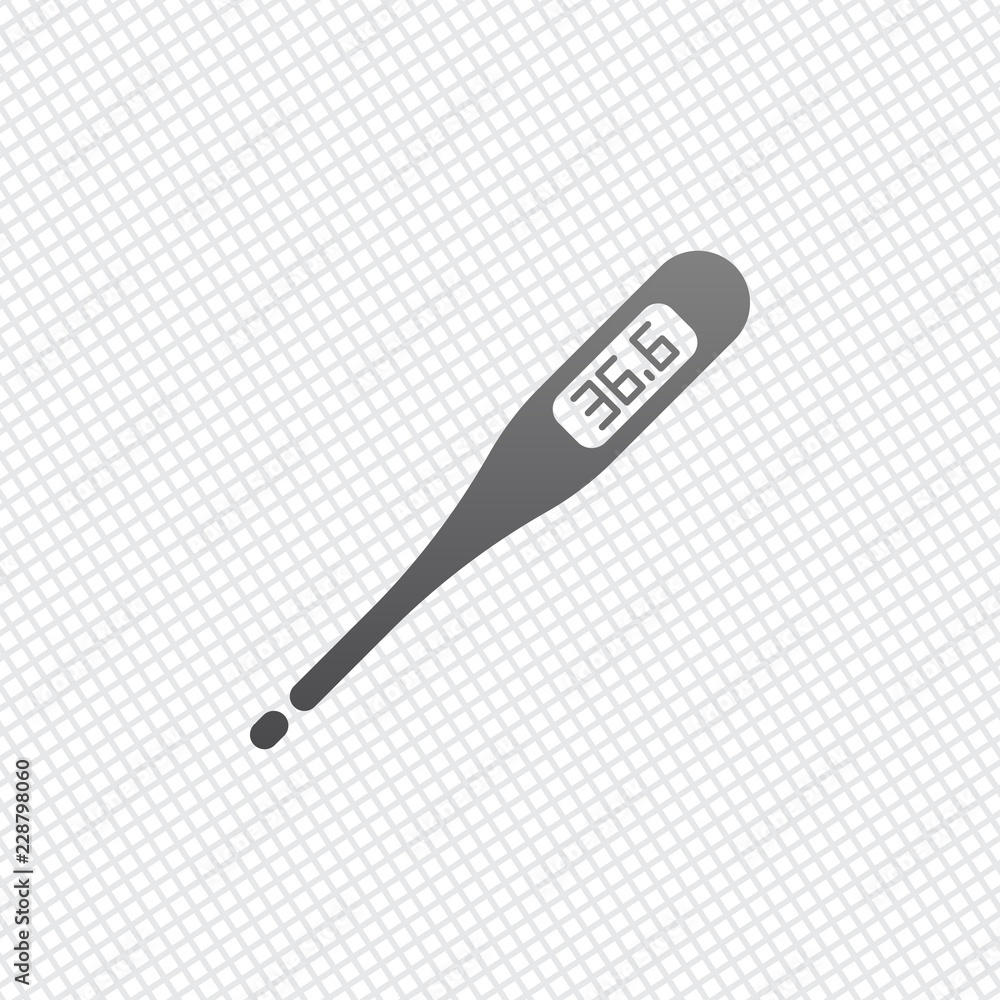 Electronic medical thermometer for body. On grid background Electronic medical thermometer for body. On grid background