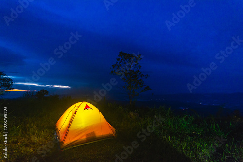 Camping in the mountains Thailand.