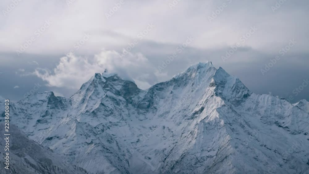 Calm and Soft Sunrise Over Himalayan Mountains Calm and Soft Sunrise Over Himalayan Mountains