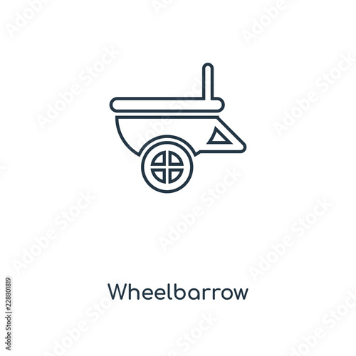 wheelbarrow icon vector