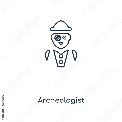 archeologist icon vector
