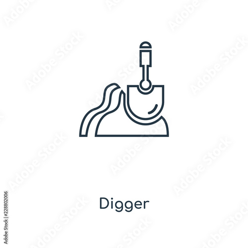 digger icon vector