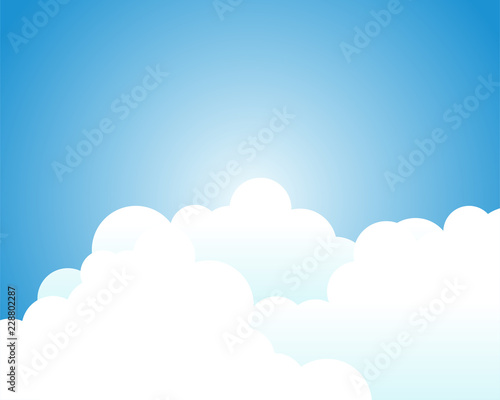 Cloud with blue sky landscape background