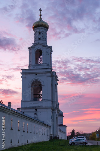 Veliky Novgorod.Russia. Yuriev Monastery. Belfry