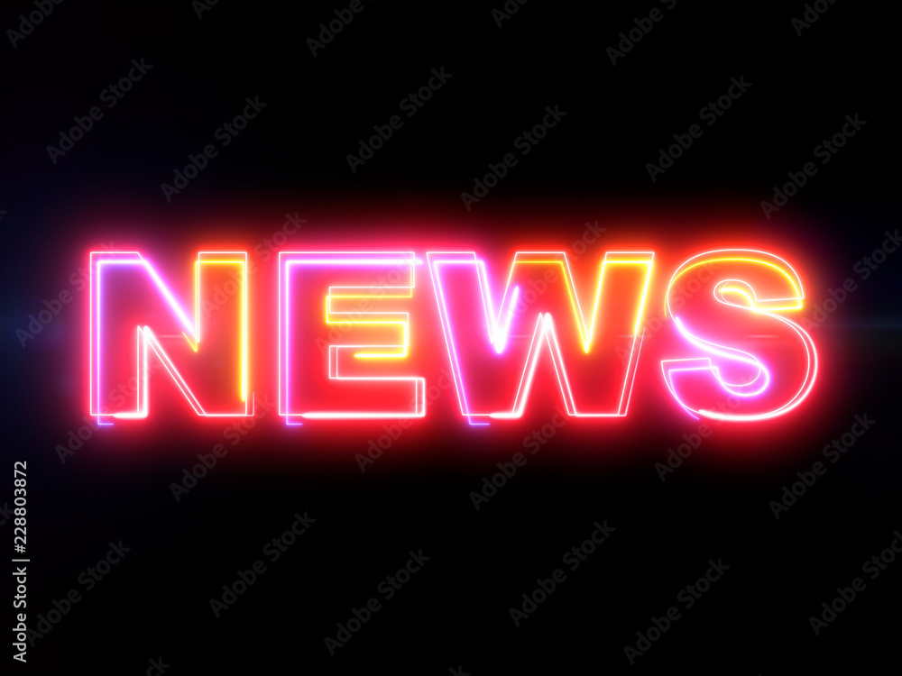News - colorful glowing outline text on blue lens flare dark background News - colorful glowing outline text on blue lens flare dark background