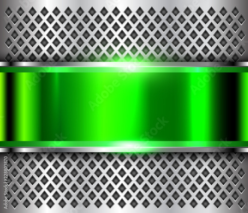 Metallic background silver green