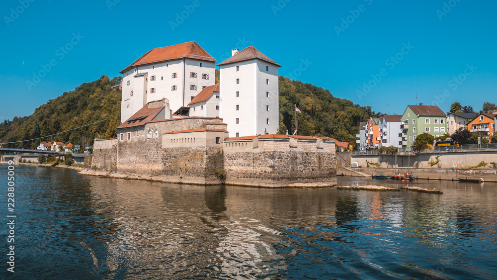 Naklejka premium Beautiful view at Passau - Danube - Bavaria - Germany