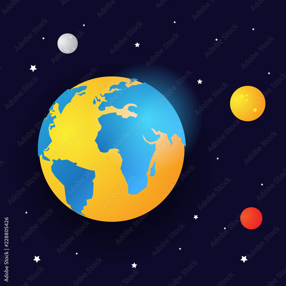 Fototapeta premium My world glowing, crative background for print and more