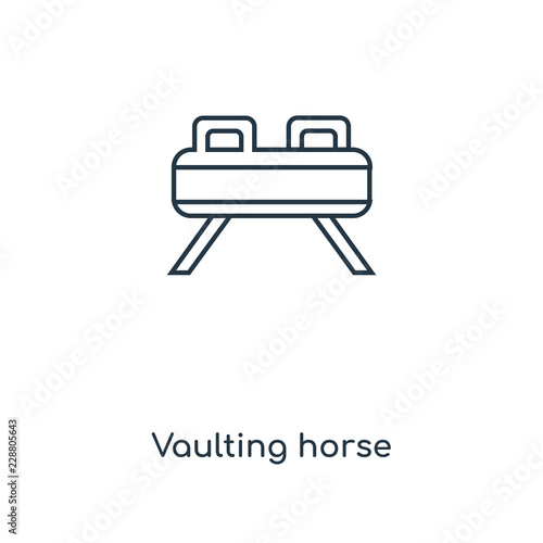 vaulting horse icon vector