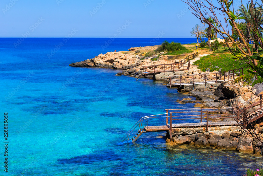 Blurred Background, Landscape, View Of The Bridges On The Stone Beach 