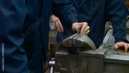work fitter toolmaker at the factory