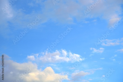 white cloud in sky on blue sky nature