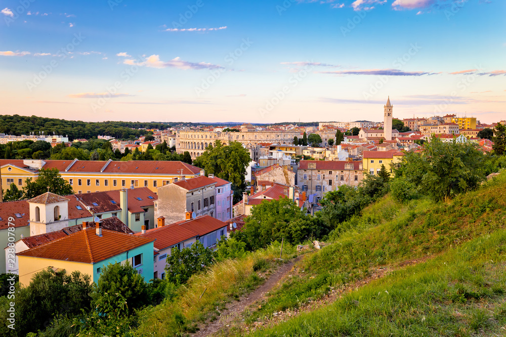 Panoramic view of Pula from hill