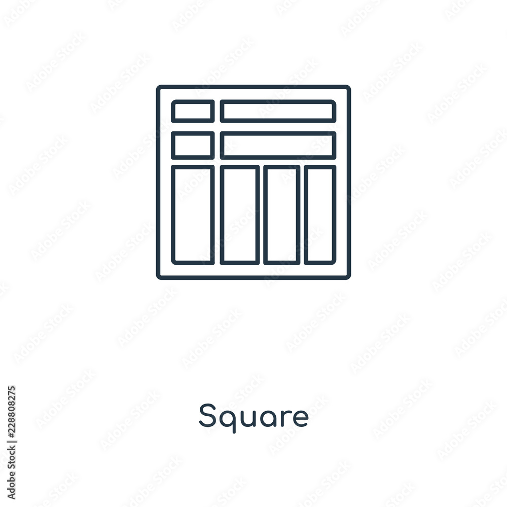 square icon vector
