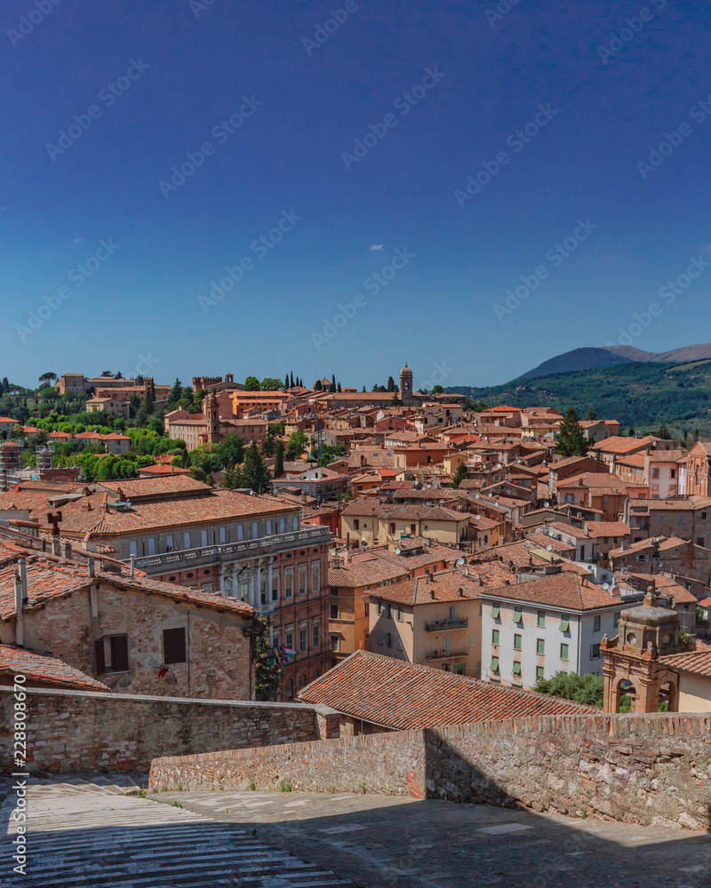 Medieval buildings and houses of Perugia, Italy