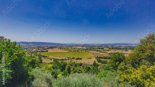 Fields and landscape near Assisi  Italy