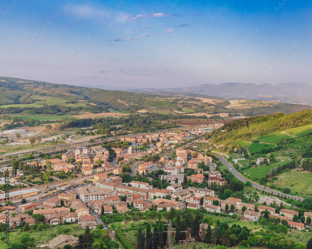 Town and landscape near Orvieto, Italy