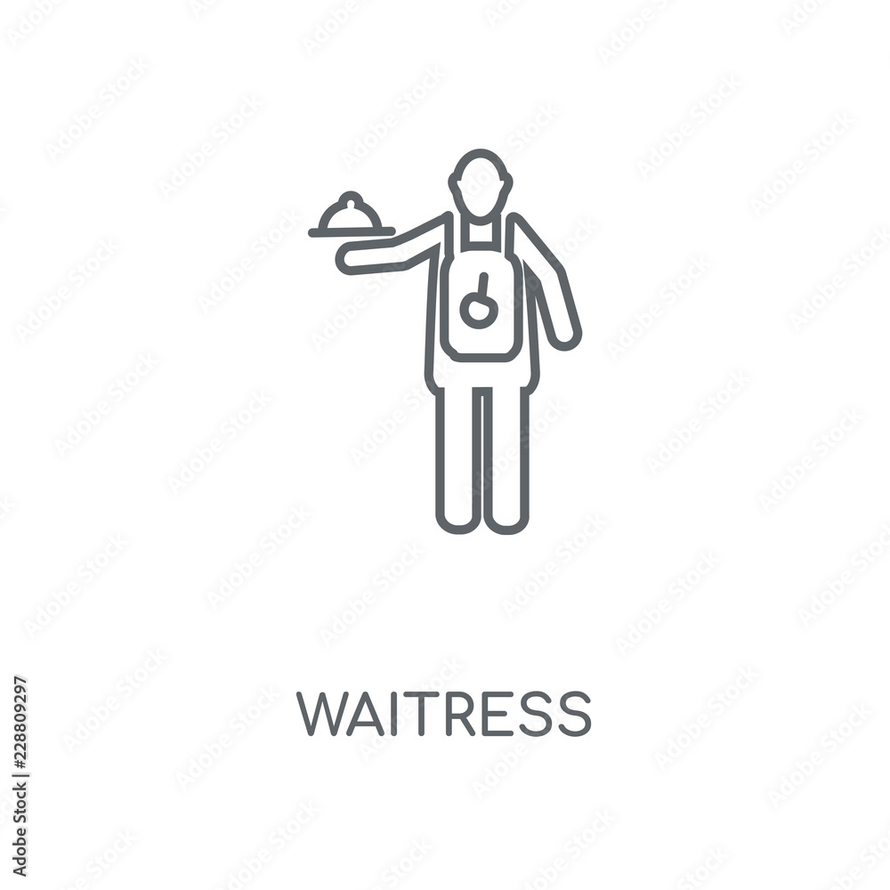 Obraz premium waitress icon