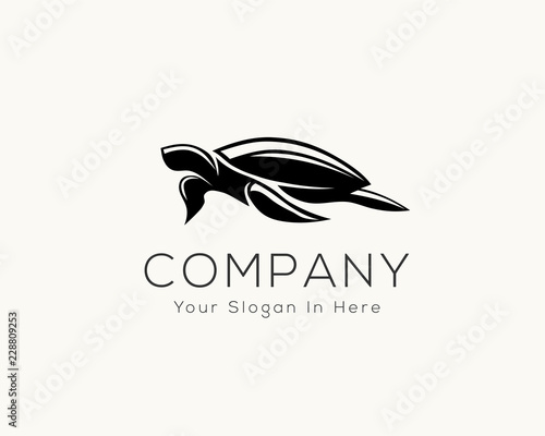 swimming turtle logo design inspiration