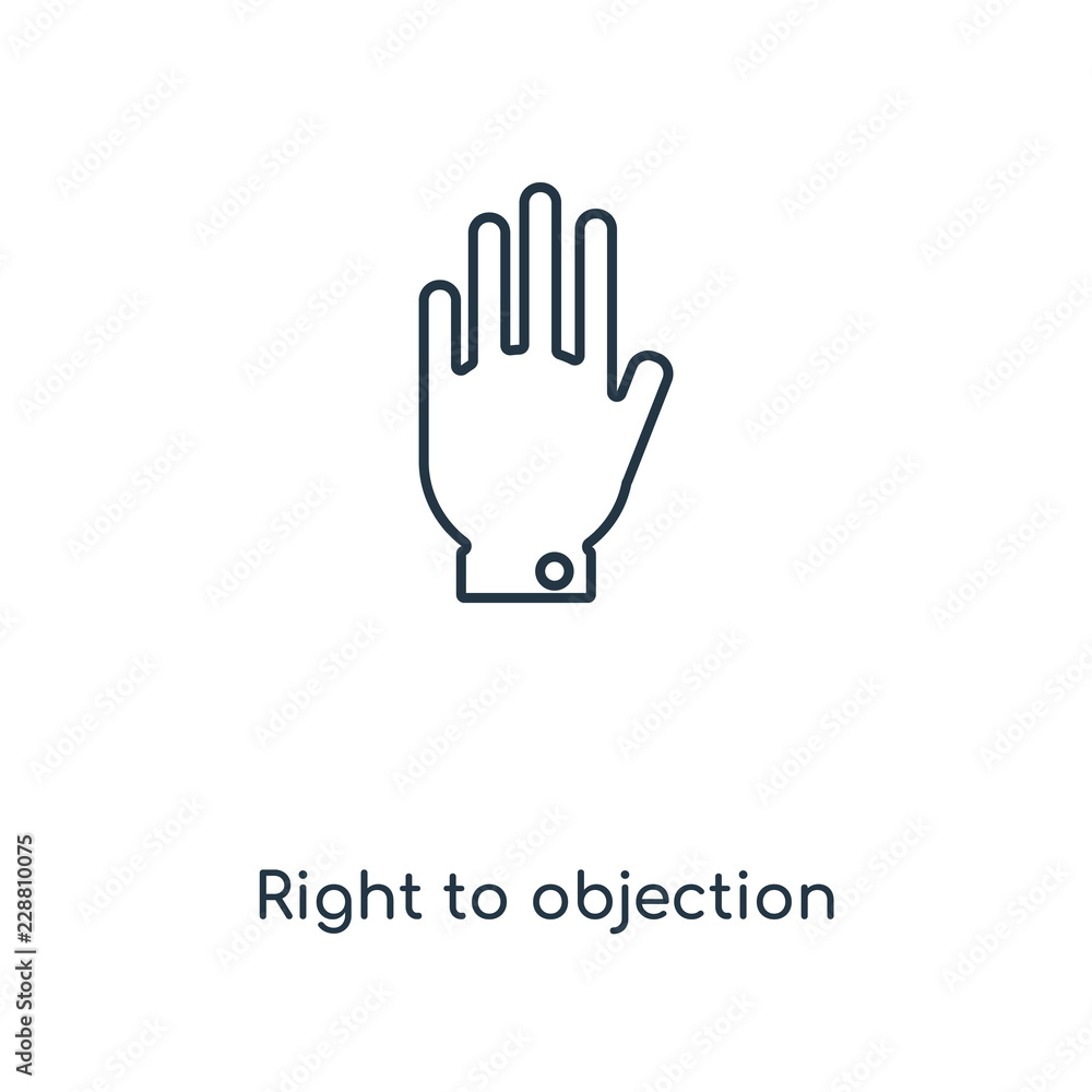 right to objection icon vector right to objection icon vector