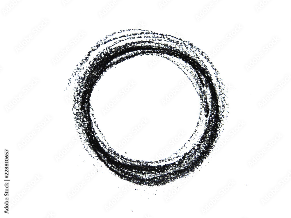 Circle drawn with pastel pencil. Artwork painting for text, logo, design Circle drawn with pastel pencil. Artwork painting for text, logo, design