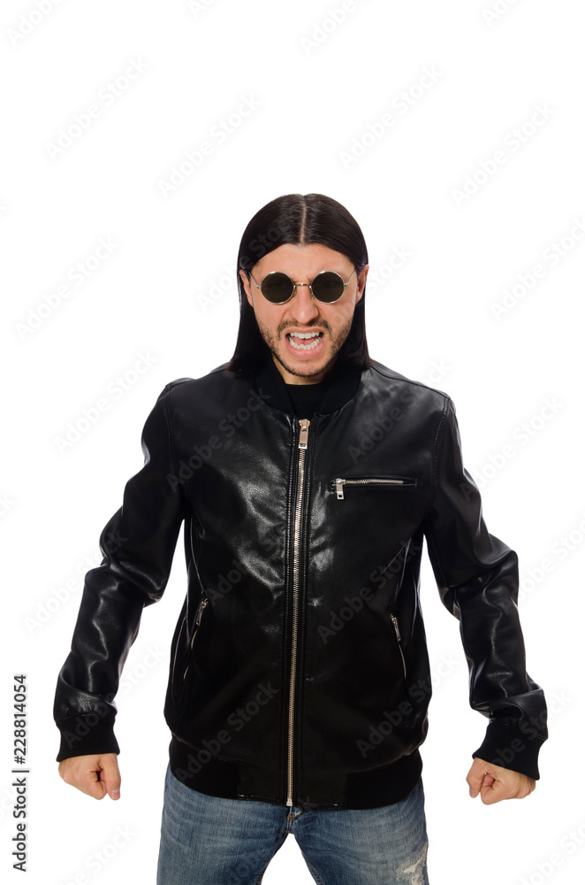 Aggressive angry man isolated on white Aggressive angry man isolated on white