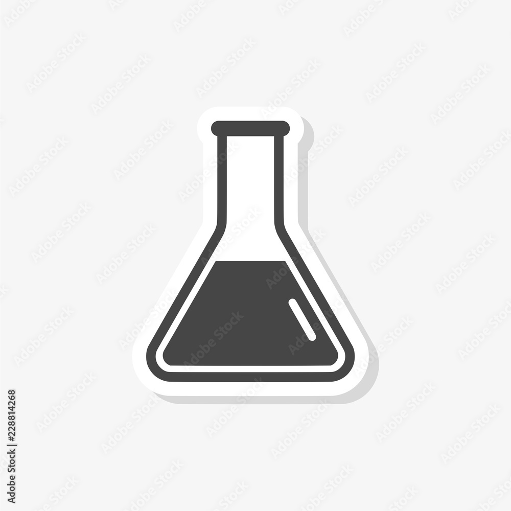 Beaker For Experiment sticker or logo Beaker For Experiment sticker or logo