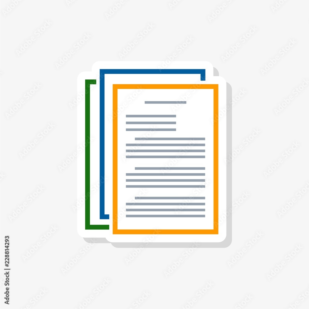 Multiple File Document sticker Logo Design Element Multiple File Document sticker Logo Design Element