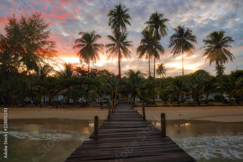 sunrise in tropical resort on Koh Kood island © Valeriy Ryasnyanskiy