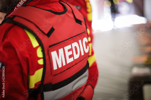 Details of a paramedic uniform photo