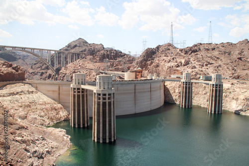 Hoover Dam with bridge