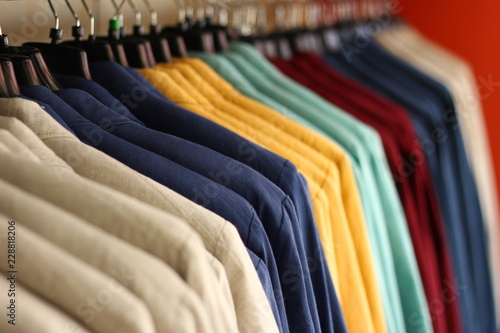 Wallpaper Mural clothes on hangers Torontodigital.ca